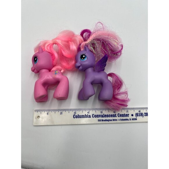 My Little Pony Figures Pink Pinky Pie & Purple Star Song Glitter Hair 4" MLP - Picture 7 of 8